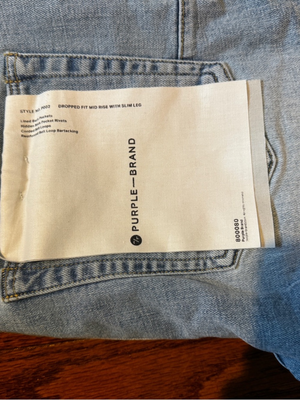 Slim Fit Distressed Men’s Jeans - Light Blue - Picture 3 of 10
